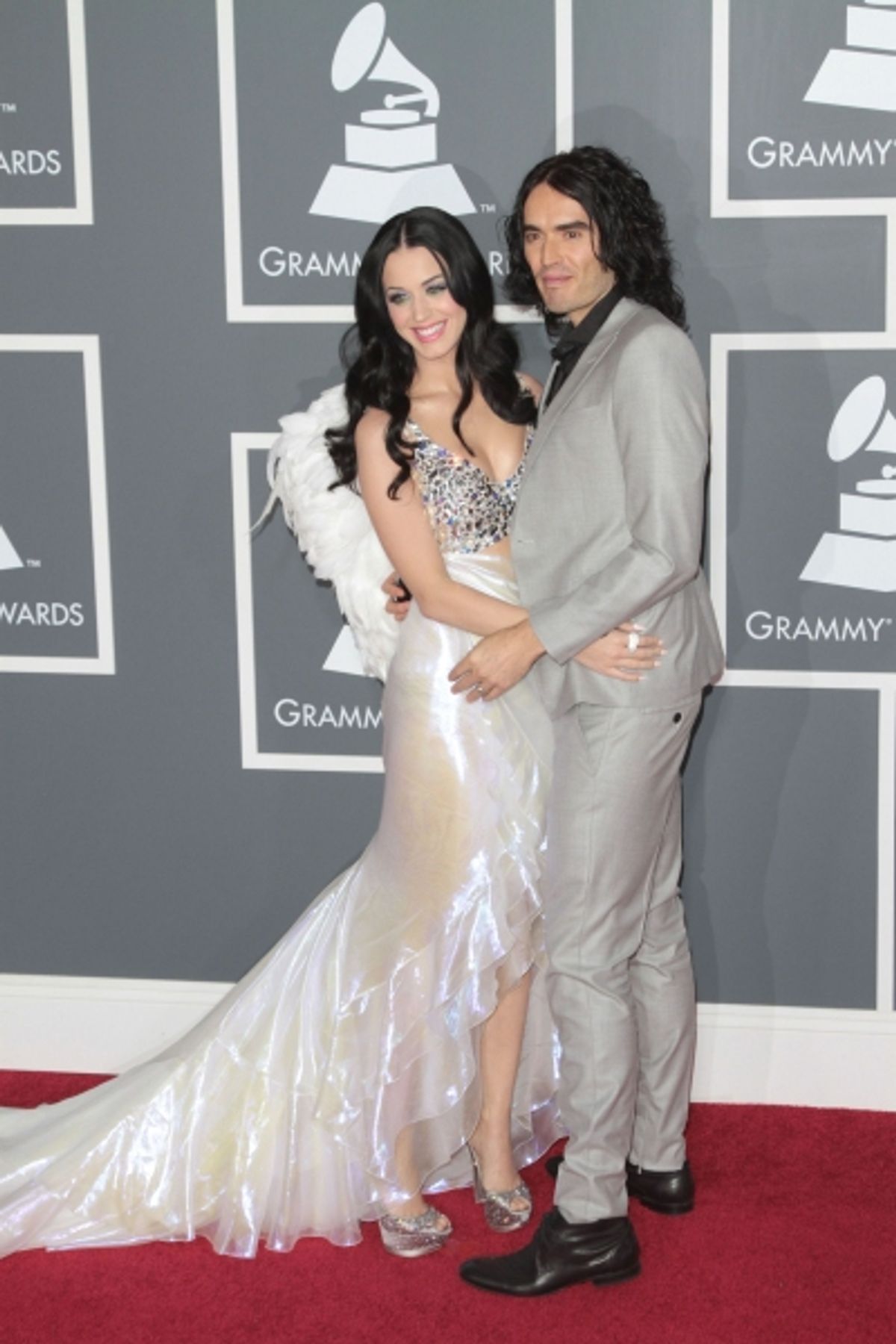 Katy Perry and Russell Brand pictured at The 53rd Annual GRAMMY Awards held at Staples Center in Los Angeles, California on February 13, 2011.  Ã‚Â© RD / Orchon / Retna Digital. at 