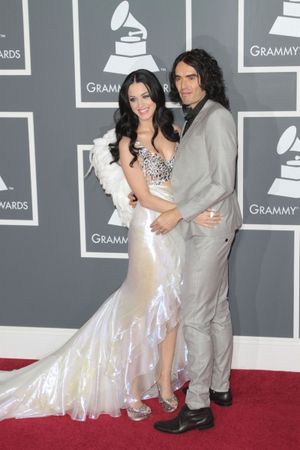 Katy Perry and Russell Brand pictured at The 53rd Annual GRAMMY Awards held at Staples Center in Los Angeles, California on February 13, 2011. © RD / Orchon / Retna Digital. @ BroadwayWorld Katy Perry and Russell Brand pictured at The 53rd Annual GRAMMY Awards held at Staple Photo