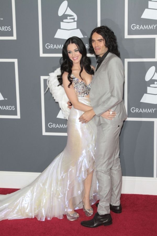 Katy Perry and Russell Brand pictured at The 53rd Annual GRAMMY Awards held at Staple Photo