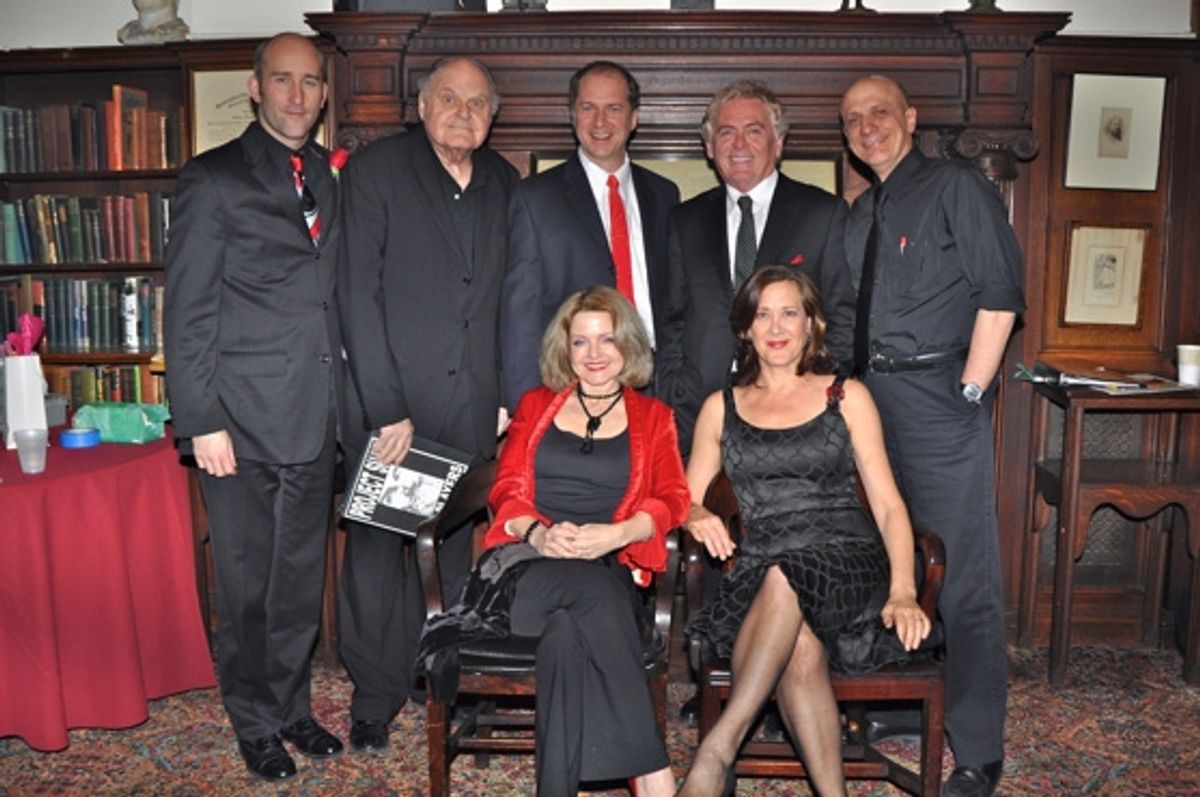 Jonathan Monro, George S. Irving, Daniel Jenkins, Daniel Davis, Tom Viola, Alison Fraser and Karen Ziemba at 