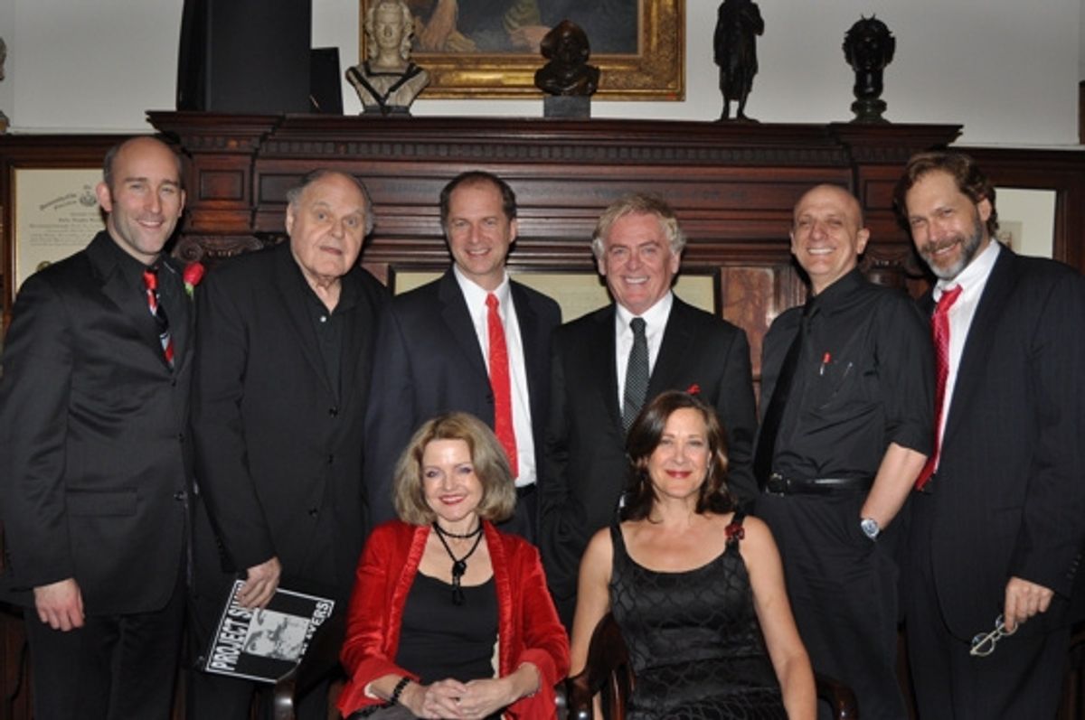 Jonathan Monro, George S. Irving, Daniel Jenkins, Daniel Davis, Tom Viola, Alison Fraser and Karen Ziemba are joined with Producer, Editor and Director David Staller at 