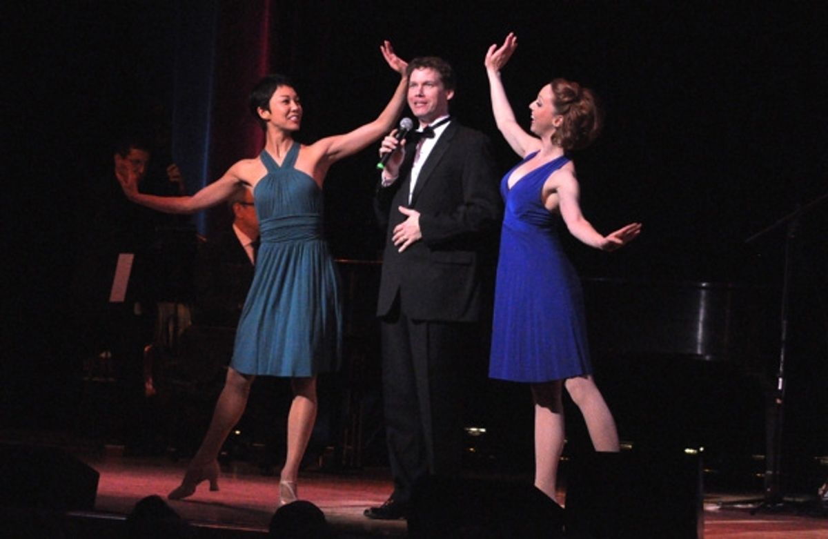 Kevin Earley and members of The 'Siegfeld Follies Girls' at 