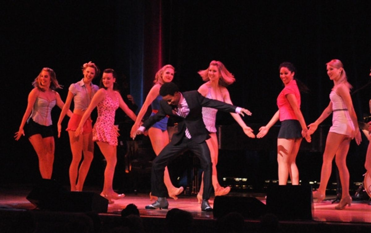 Kendrick Jones and The Siegfeld Follies Girls-Elizabeth Clinard, Jaime Lyn Frola, Angela Kahle, Naomi Kakuk, Hilary Michael Thompson, Bethany Moore, Lauren Pastorek, Jennifer Rias, Amanda Paulson and Kiira Schmidt at 