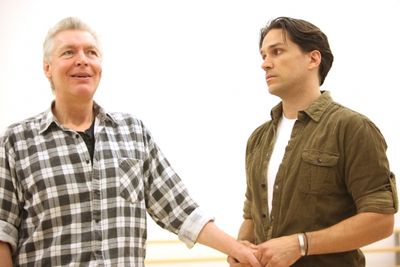 Tony Sheldon & Will Swenson attend the 'Priscilla Queen Of The Desert' Meet & Greet t Photo