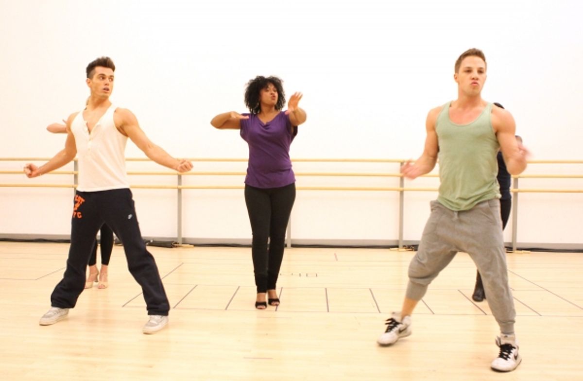 Kyle Brown & Jacqueline B. Arnold & Joshua Buscher attend the 'Priscilla Queen Of The Desert' Meet & Greet the Cast & Creative team at the Alvin Ailey American Dance Theatre in New York City. at 