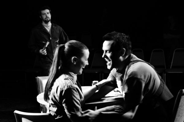 Brandon Kruhm as Greg, Lauren Bahlman as Carly and David Cates as Kent Photo