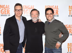 Moises Kaufman, Robin Williams and Rajiv Joseph attends the 'Bengal Tiger at The Baghdad Zoo' Meet & Greet during Rehearsals at The New 42nd Street Studios in New York City @ BroadwayWorld Moises Kaufman, Robin Williams and Rajiv Joseph attends the 'Bengal Tiger at The Bagh Photo