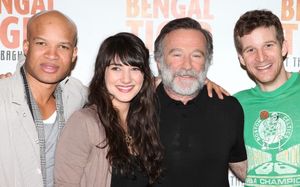 Glenn Davis, Arian Moayed, Robin Williams, Brad Fleischer attends the 'Bengal Tiger at The Baghdad Zoo' Meet & Greet during Rehearsals at The New 42nd Street Studios in New York City. @ BroadwayWorld Glenn Davis, Arian Moayed, Robin Williams, Brad Fleischer attends the 'Bengal Tiger a Photo
