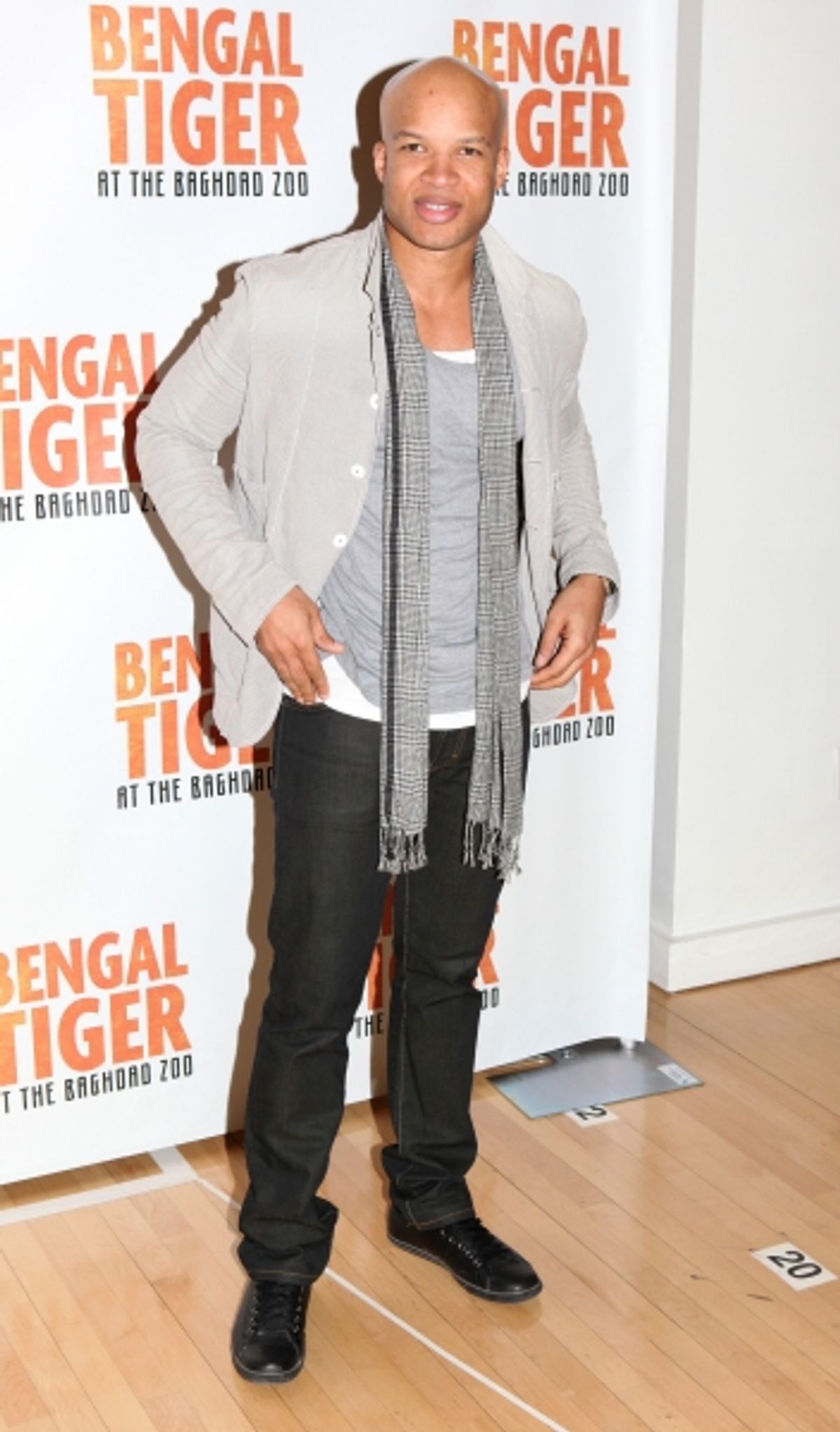 Glenn Davis attends the 'Bengal Tiger at The Baghdad Zoo' Meet & Greet during Rehearsals at The New 42nd Street Studios in New York City. at 