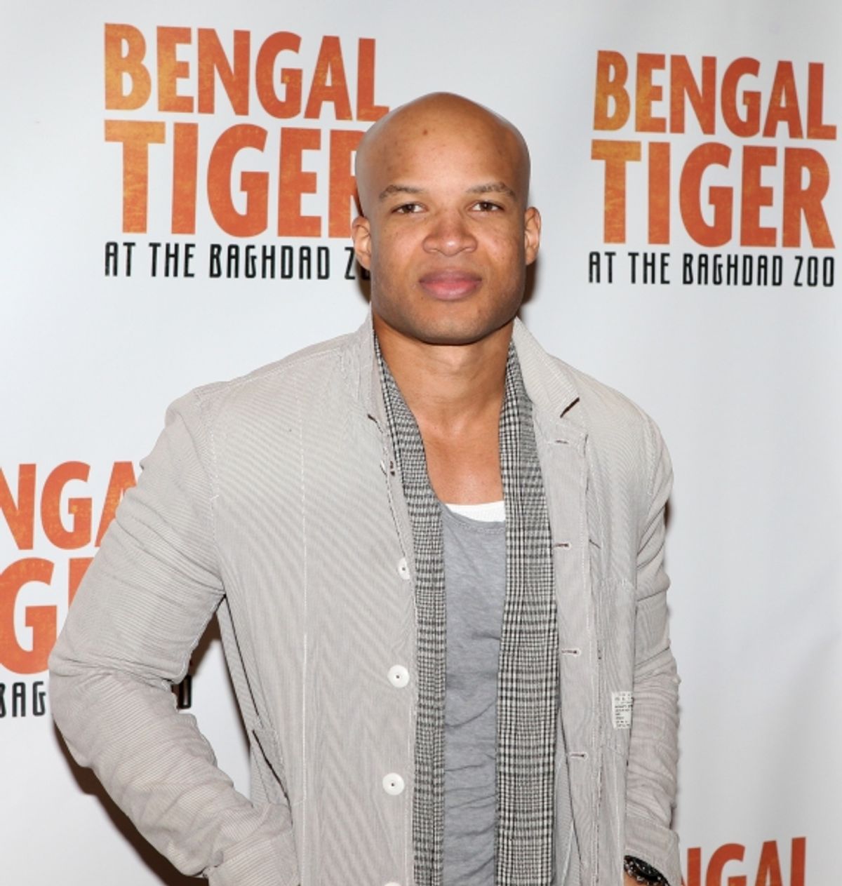 Glenn Davis attends the 'Bengal Tiger at The Baghdad Zoo' Meet & Greet during Rehearsals at The New 42nd Street Studios in New York City. at 