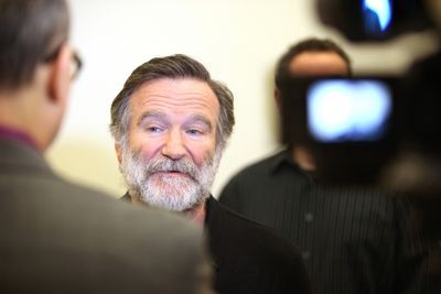 Robin Williams attends the 'Bengal Tiger at The Baghdad Zoo' Meet & Greet during Rehe Photo