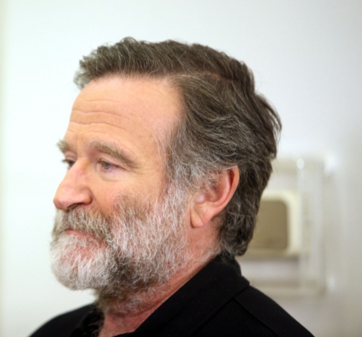 Robin Williams attends the 'Bengal Tiger at The Baghdad Zoo' Meet & Greet during Rehearsals at The New 42nd Street Studios in New York City. at 