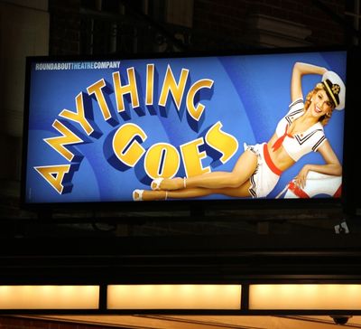 Theatre Marquee for the Rehearsal Performance for the Roundabout Theatre Company's Br Photo