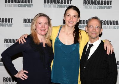 Kathleen Marshall, Sutton Foster & Joel Grey attending the Meet & Greet for the Round Photo