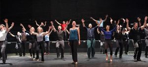 Sutton Foster & Ensemble Cast attending the Rehearsal Performance for the Roundabout  Photo