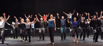 Sutton Foster & Ensemble Cast attending the Rehearsal Performance for the Roundabout  Photo