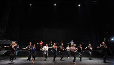 Sutton Foster & Ensemble Cast attending the Rehearsal Performance for the Roundabout  Photo