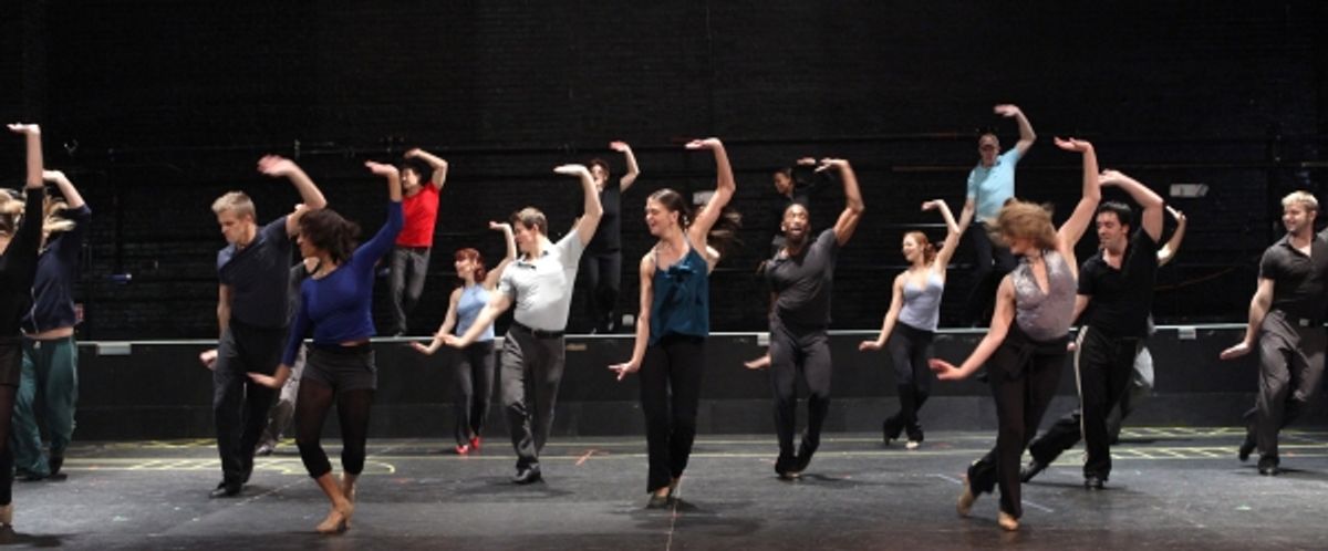 Sutton Foster & Ensemble Cast attending the Rehearsal Performance for the Roundabout Theatre Company's Broadway Revival of 'Anything Goes'  at Studio 54 in New York City. at 