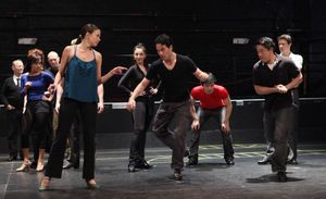 Sutton Foster & Ensemble Cast attending the Rehearsal Performance for the Roundabout  Photo