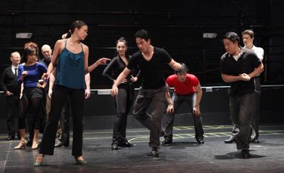 Sutton Foster & Ensemble Cast attending the Rehearsal Performance for the Roundabout  Photo