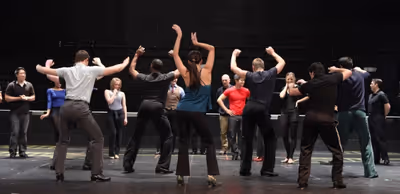Sutton Foster & Ensemble Cast attending the Rehearsal Performance for the Roundabout  Photo