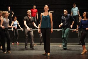 Sutton Foster & Ensemble Cast attending the Rehearsal Performance for the Roundabout  Photo