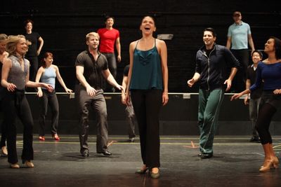 Sutton Foster & Ensemble Cast attending the Rehearsal Performance for the Roundabout  Photo