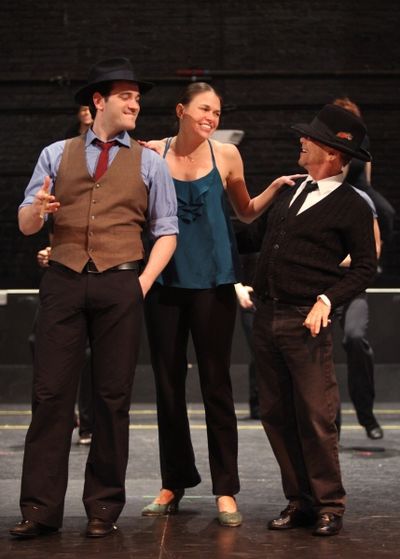 Colin Donnell & Sutton Foster & Joel Grey attending the Rehearsal Performance for the Photo