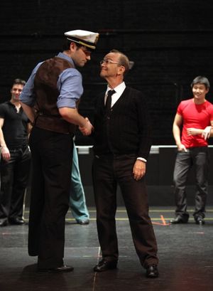 Colin Donnell & Joel Grey attending the Rehearsal Performance for the Roundabout Thea Photo