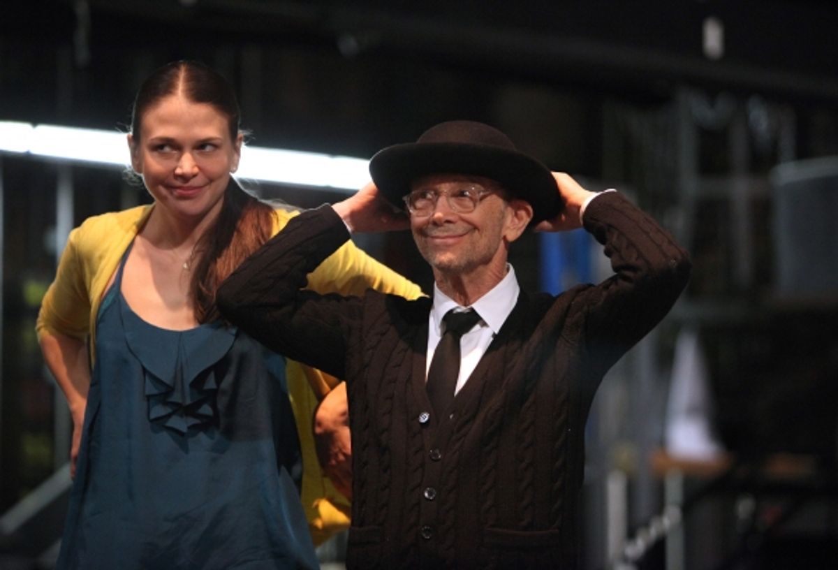 Sutton Foster & Joel Grey attending the Rehearsal Performance for the Roundabout Theatre Company's Broadway Revival of 'Anything Goes'  at Studio 54 in New York City. at 