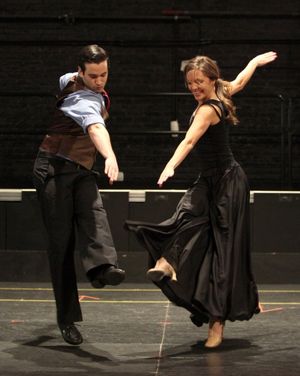 Laura Osnes & Colin Donnell attending the Rehearsal Performance for the Roundabout Th Photo