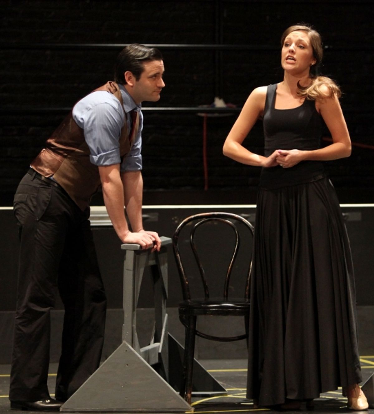 Laura Osnes & Colin Donnell attending the Rehearsal Performance for the Roundabout Theatre Company's Broadway Revival of 'Anything Goes'  at Studio 54 in New York City. at 