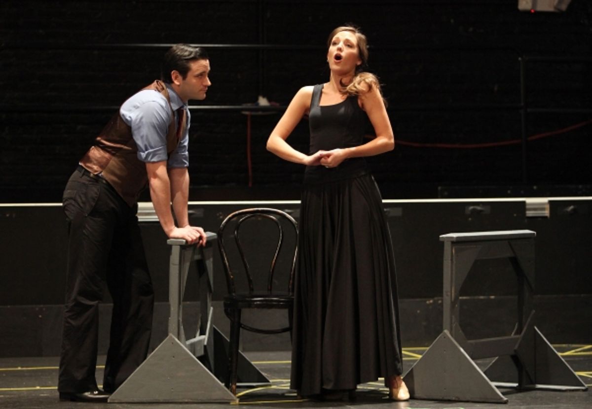 Laura Osnes & Colin Donnell attending the Rehearsal Performance for the Roundabout Theatre Company's Broadway Revival of 'Anything Goes'  at Studio 54 in New York City. at 