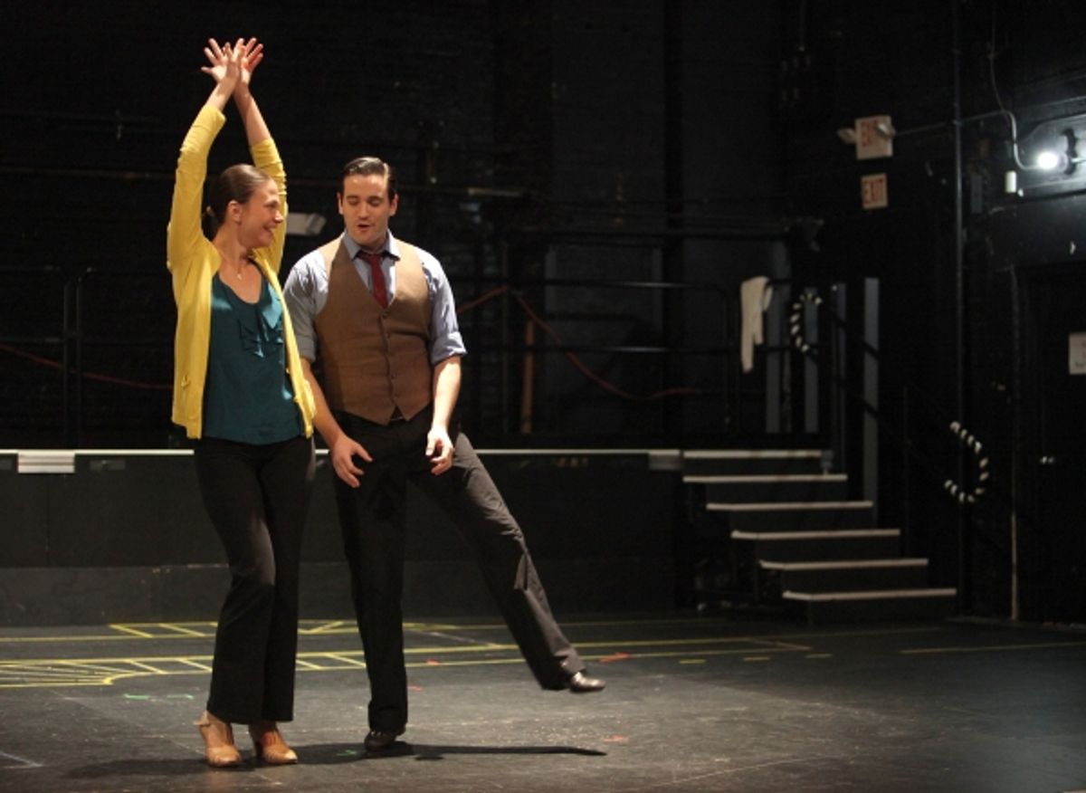 Sutton Foster & Colin Donnell attending the Rehearsal Performance for the Roundabout Theatre Company's Broadway Revival of 'Anything Goes'  at Studio 54 in New York City. at 
