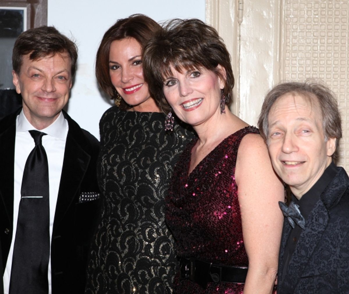 Jim Caruso, Countess Luann De Lesseps, Lucie Arnaz & Scott Siegel Backstage at The Best of Jim Caruso's Cast Party, a Benefit for BC/EFA at Town Hall in New York City. at 
