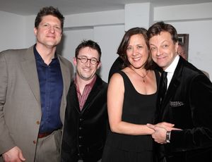Christopher Sieber, Andrew, Karen Ziemba & Jim Caruso Backstage at The Best of Jim Caruso's Cast Party, a Benefit for BC/EFA at Town Hall in New York City. @ BroadwayWorld Christopher Sieber, Andrew, Karen Ziemba & Jim Caruso Backstage at The Best of Jim Ca Photo