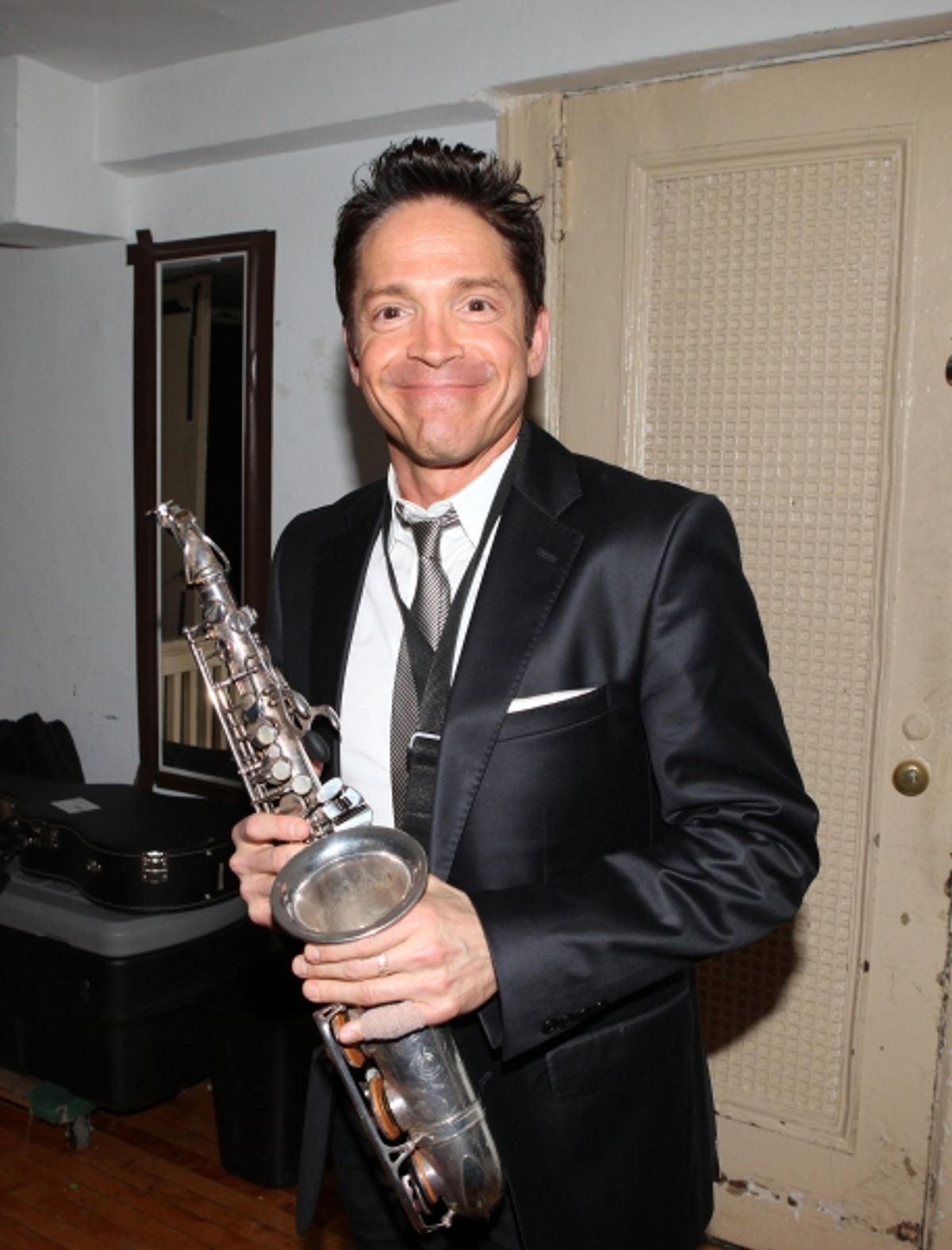 Dave Koz Backstage at The Best of Jim Caruso's Cast Party, a Benefit for BC/EFA at Town Hall in New York City. at 