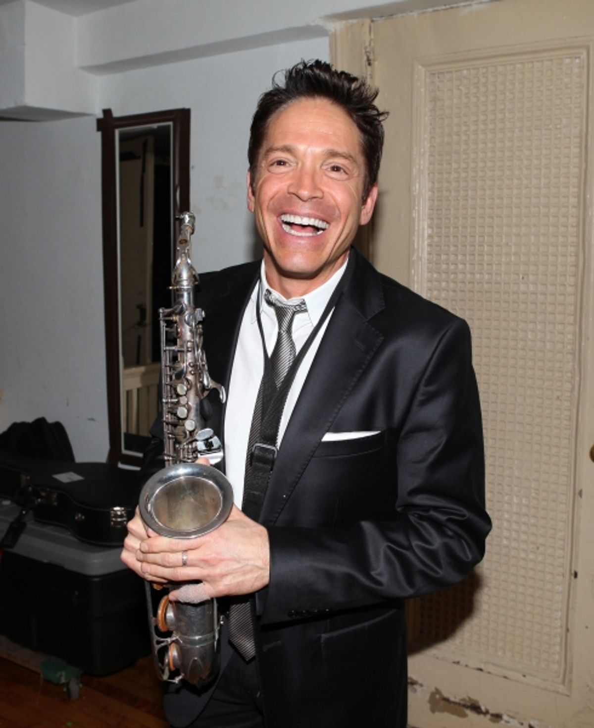 Dave Koz Backstage at The Best of Jim Caruso's Cast Party, a Benefit for BC/EFA at Town Hall in New York City. at 