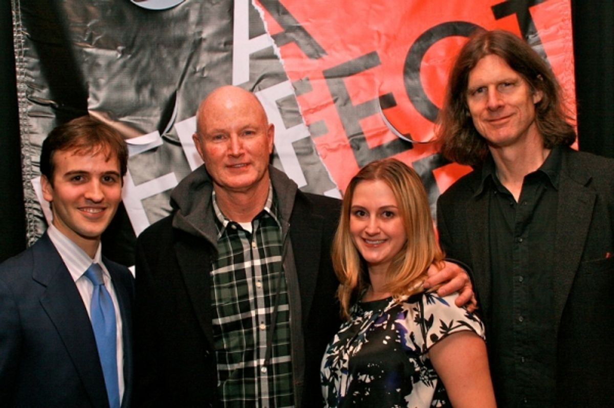 Producer Andy Sandberg, Playwright David Hay, Producer Whitney Hoagland Edwards, Director Wilson Milam at 