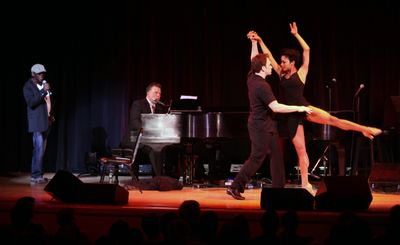 Hinton Battle, Billy Stritch, Vivian Nixon & Dancer performing at The Best of Jim Car Photo