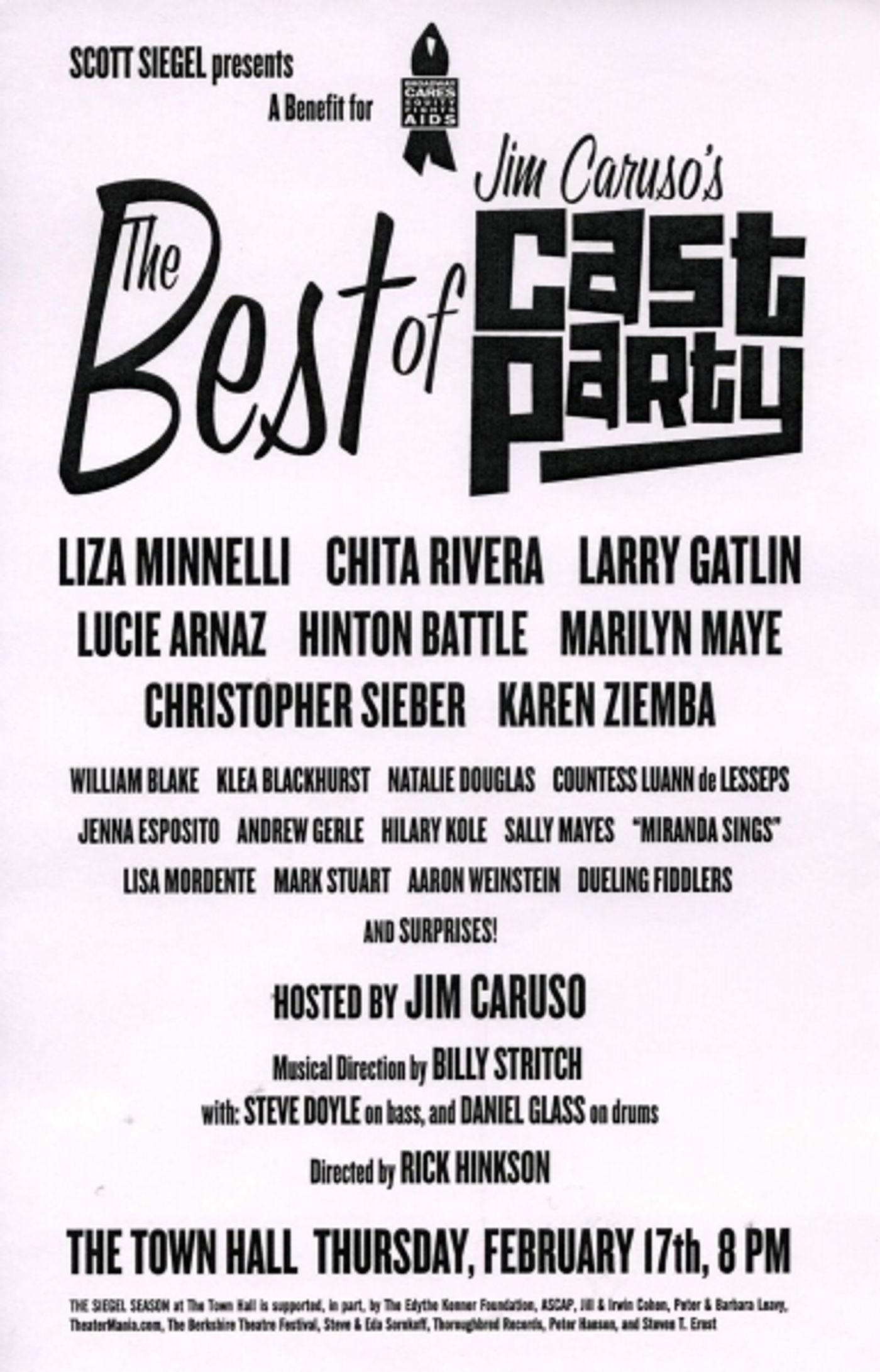 Photo Coverage: Liza, Chita & More Onstage at The Best of Jim Caruso's CAST PARTY  Image
