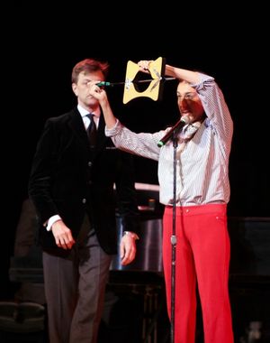 Jim Caruso & Miranda Sings performing at The Best of Jim Caruso's Cast Party, a Benefit for BC/EFA at Town Hall in New York City. @ BroadwayWorld Jim Caruso & Miranda Sings performing at The Best of Jim Caruso's Cast Party, a Benef Photo