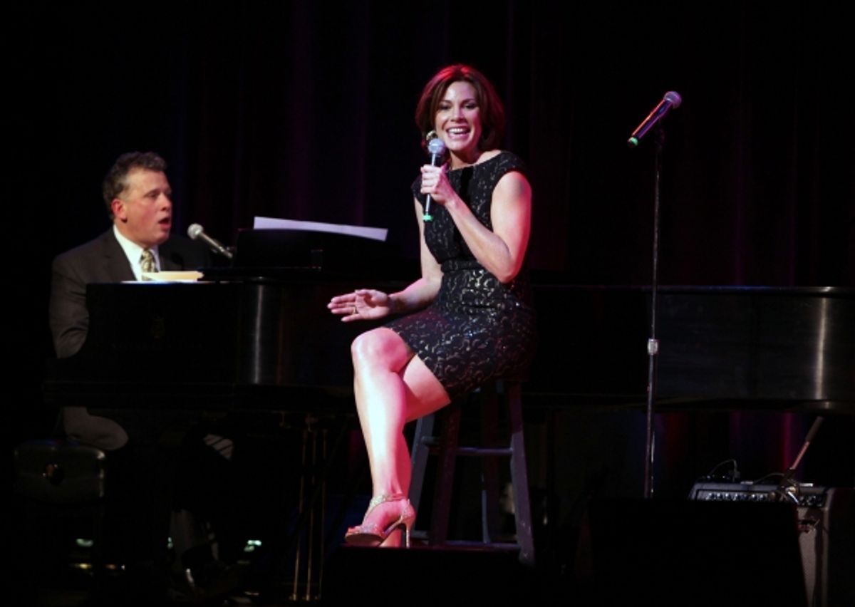 Billy Stritch & Countess Luann De Lesseps performing at The Best of Jim Caruso's Cast Party, a Benefit for BC/EFA at Town Hall in New York City. at 