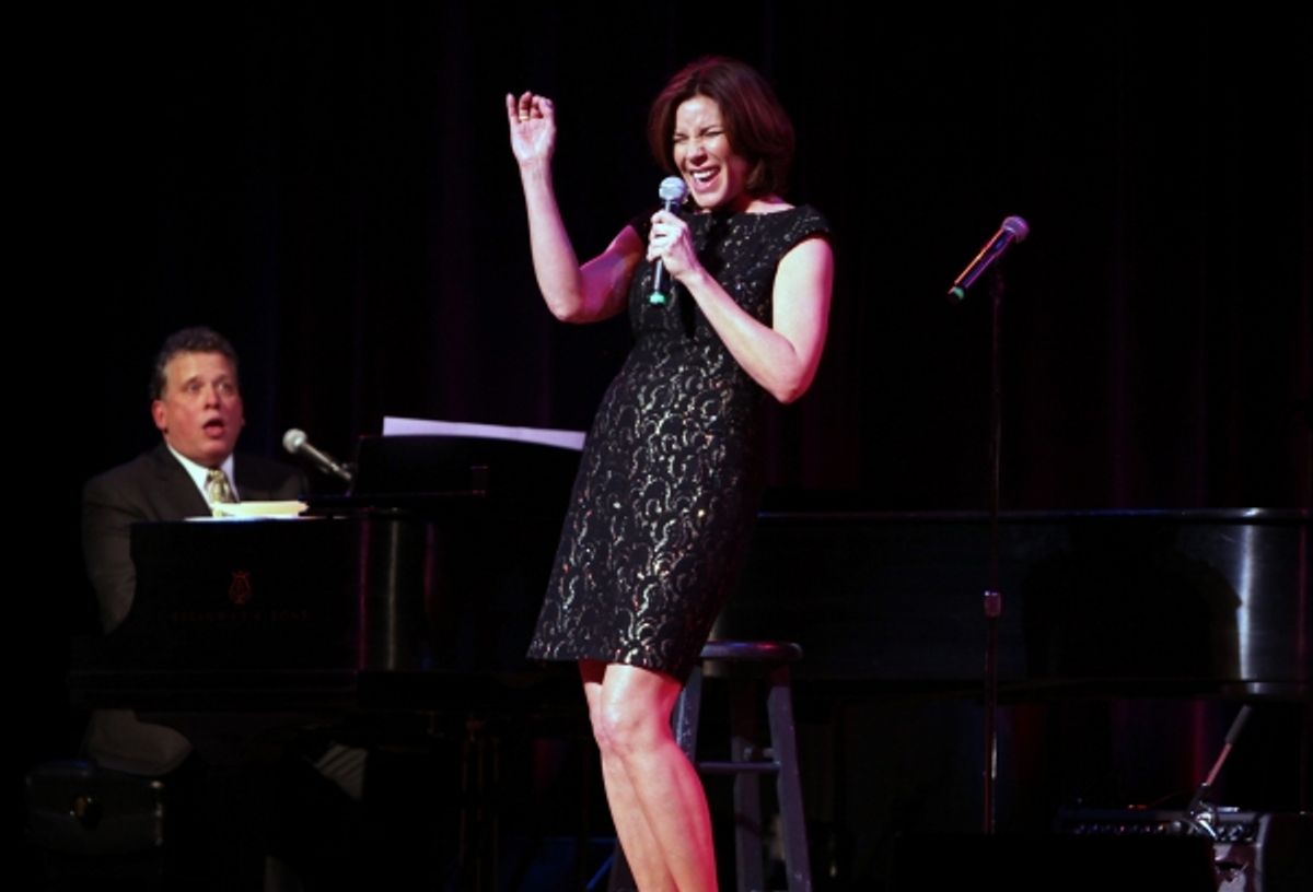 Billy Stritch & Countess Luann De Lesseps performing at The Best of Jim Caruso's Cast Party, a Benefit for BC/EFA at Town Hall in New York City. at 