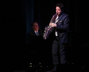 Billy Stritch & Dave Koz performing at The Best of Jim Caruso's Cast Party, a Benefit Photo