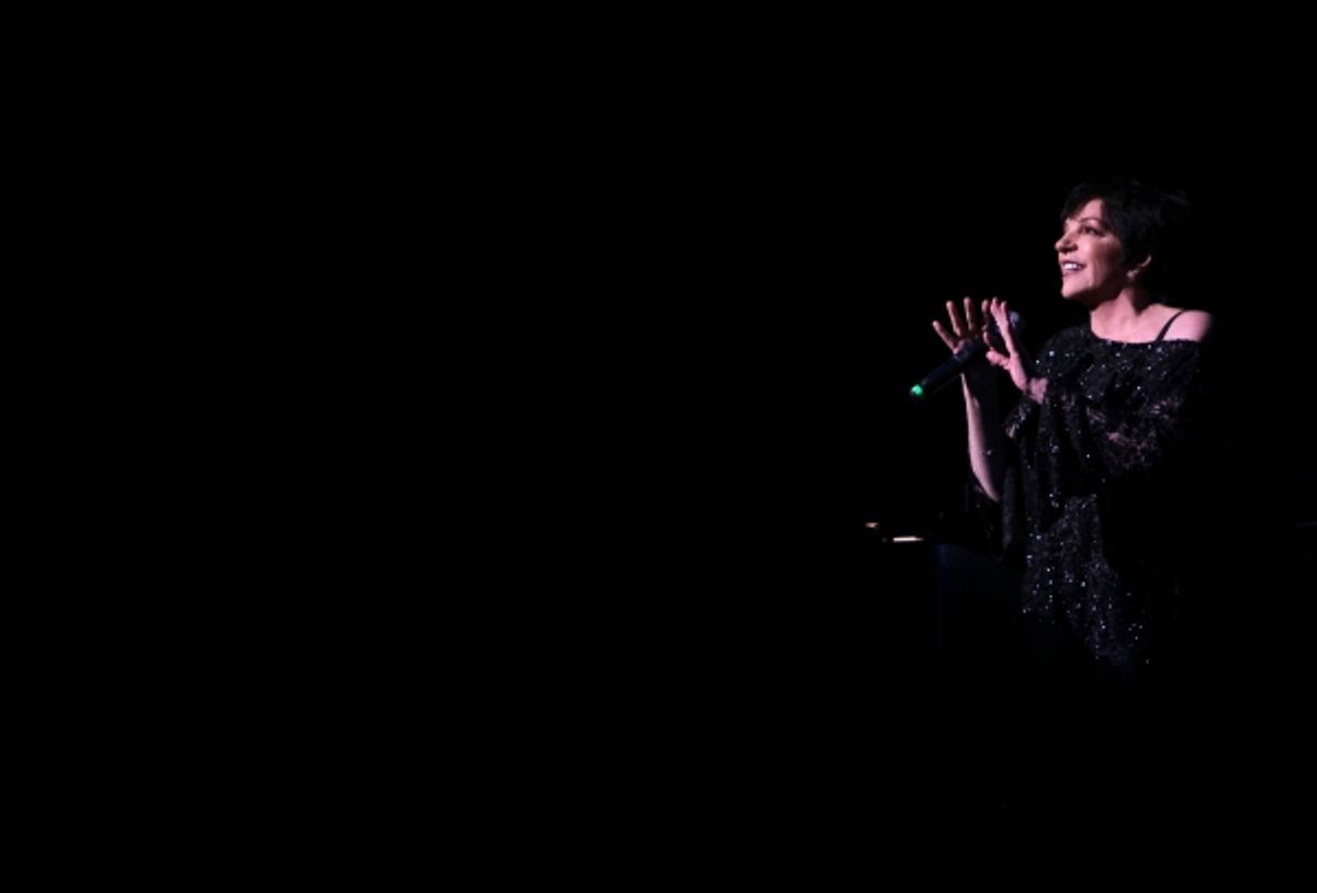 Liza Minnelli performing at The Best of Jim Caruso's Cast Party, a Benefit for BC/EFA at Town Hall in New York City. at 