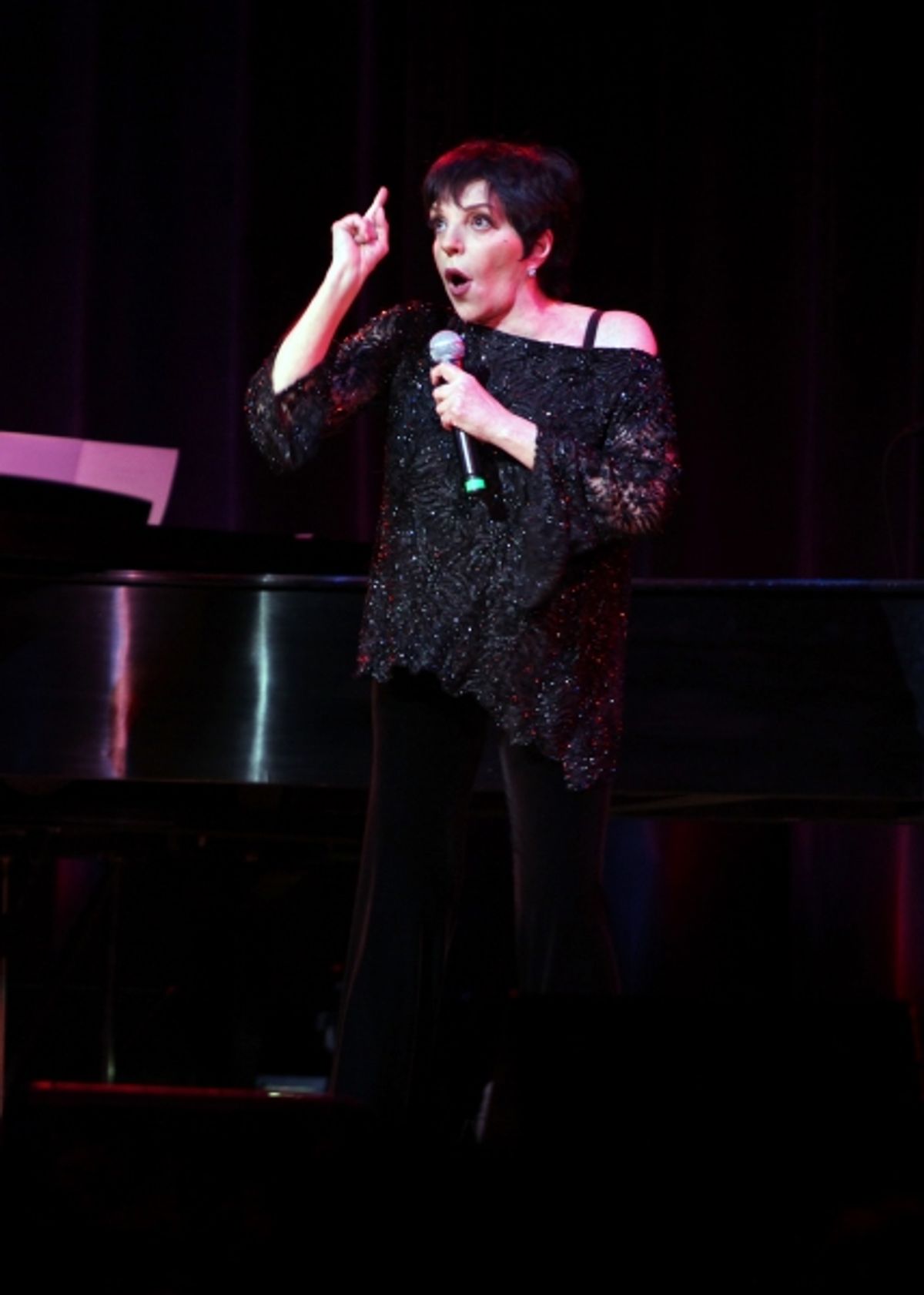 Liza Minnelli performing at The Best of Jim Caruso's Cast Party, a Benefit for BC/EFA at Town Hall in New York City. at 