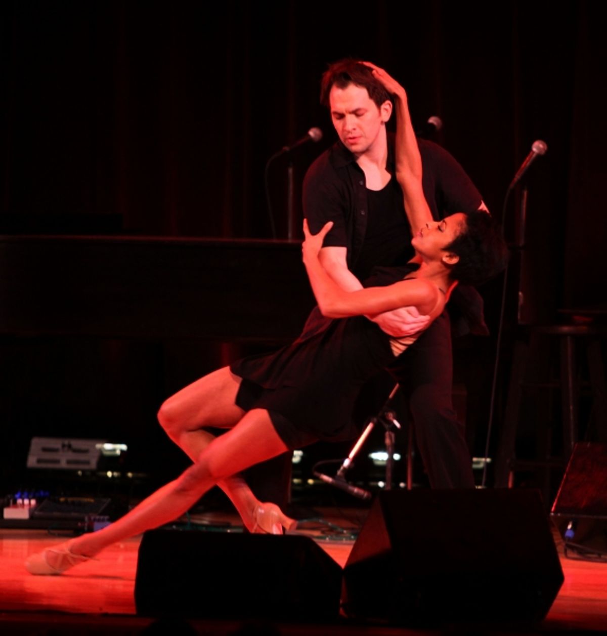 Vivian Nixon & Dancer performing at The Best of Jim Caruso's Cast Party, a Benefit for BC/EFA at Town Hall in New York City. at 