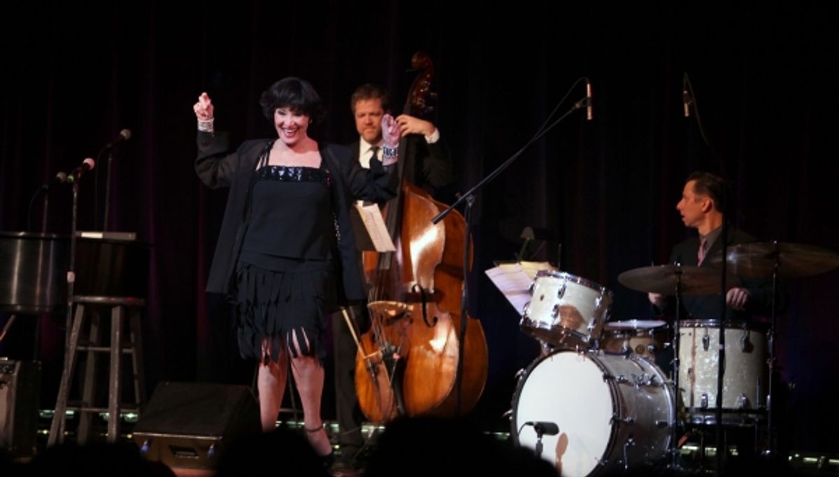 Chita Rivera performing at The Best of Jim Caruso's Cast Party, a Benefit for BC/EFA at Town Hall in New York City. at 
