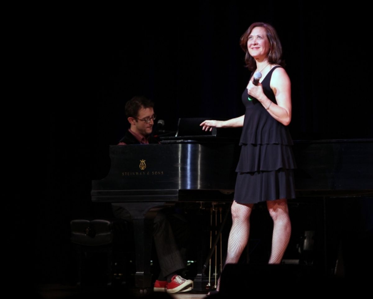 Andrew Gerle & Karen Ziemba performing at The Best of Jim Caruso's Cast Party, a Benefit for BC/EFA at Town Hall in New York City. at 